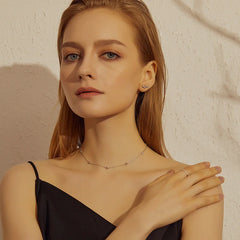 Free 925 Sterling Silver Light Dot Necklace Gift
