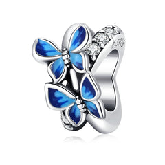 Charm My Life in argento 925 - Farfalla blu 