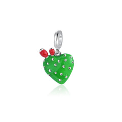 Ciondolo My Life in argento Sterling 925 - Ciondolo a forma di cuore di cactus 