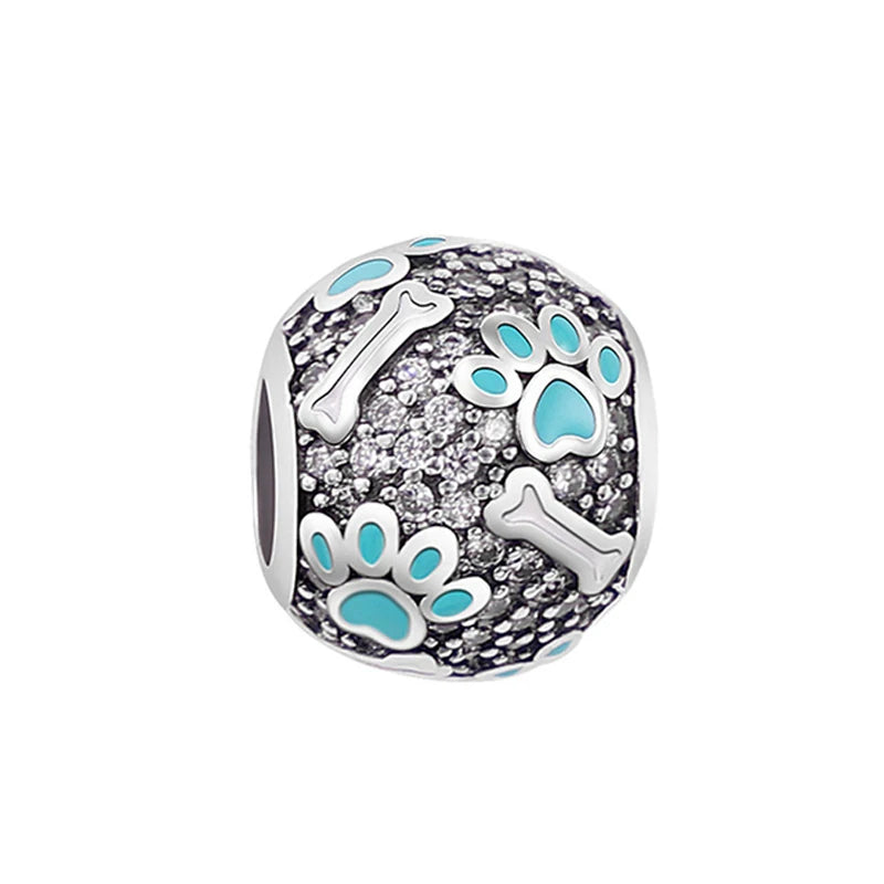 Paws & Bones - My Life Charm in 925 Sterling Silver