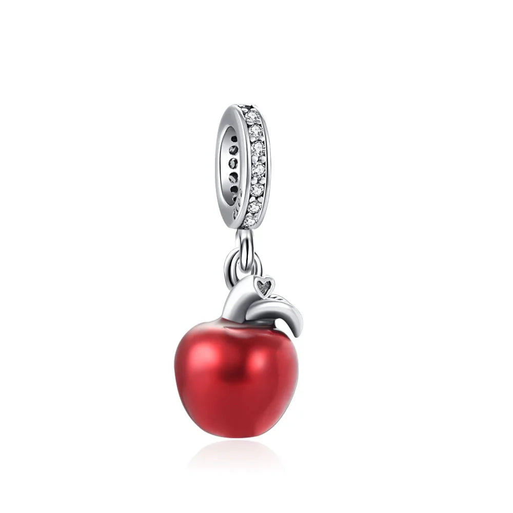 Red Apple Pendant - My Life Charm in 925 Sterling Silver