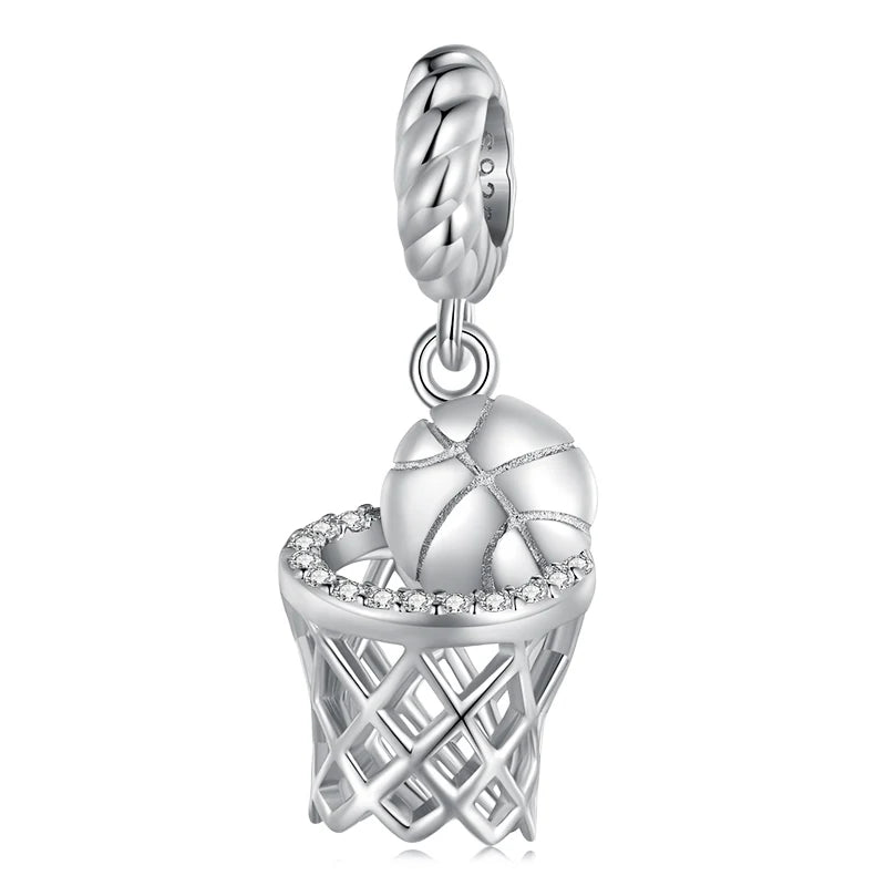 Charm My Life in 925 Silver - Basketball Hoop Pendant
