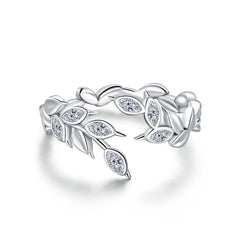 Anello ramo lucido in argento sterling 925