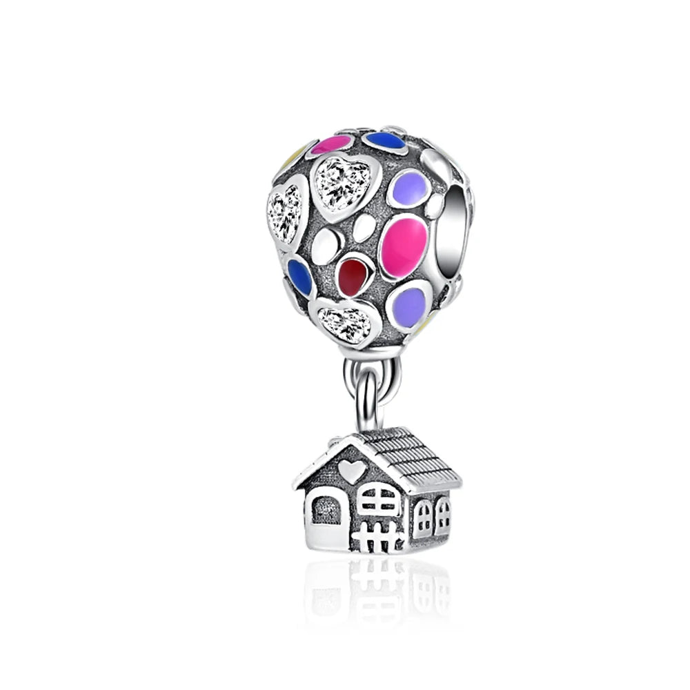 Balloon House Pendant - My Life Charm in 925 Sterling Silver