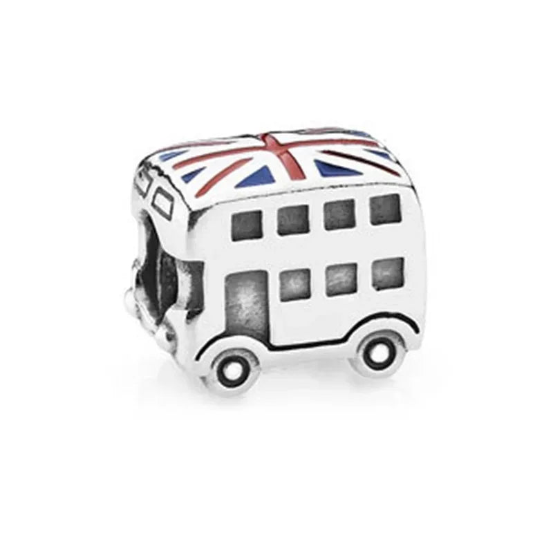Ciondolo My Life in argento Sterling 925 - Autobus a due piani di Londra 