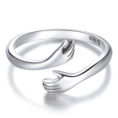 Anello abbraccio in argento sterling 925