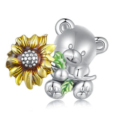 Charm My Life in argento 925 - Orsetto Girasole