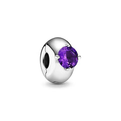 Ciondolo My Life in argento Sterling 925 - Clip luminosa in ametista 