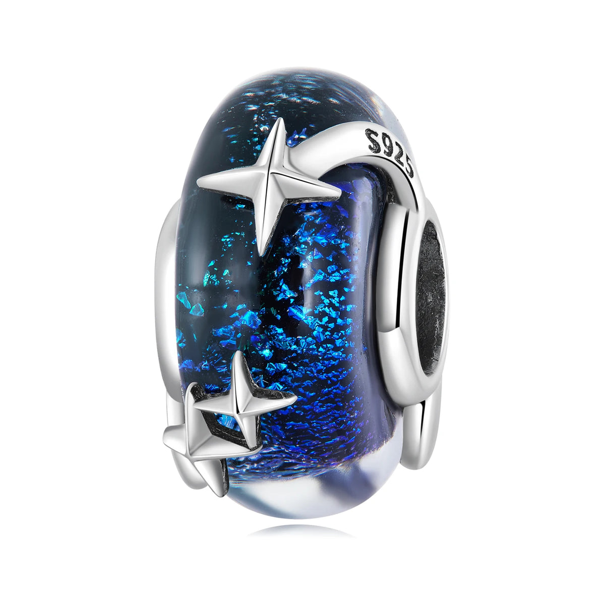 Charm My Life in argento 925 - Galactic Murano