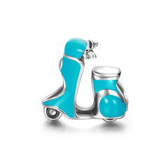 Ciondolo My Life in argento Sterling 925 - Scooter turchese 