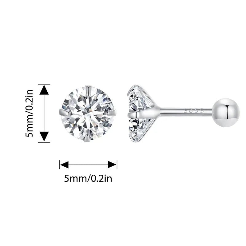 Orecchini Punto Luce in Argento Sterling 925 con Placcatura in Oro