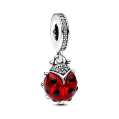 Ciondolo My Life in argento sterling 925 - Coccinella portafortuna 