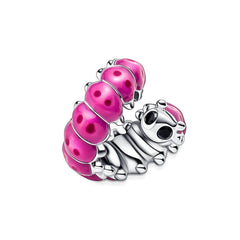 Pink Caterpillar - My Life Charm in 925 Sterling Silver