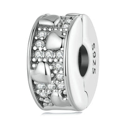Charm My Life in 925 Silver - Hearts of Love Safety Clip