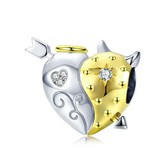 Charm My Life in 925 Silver - Angel & Devil Heart