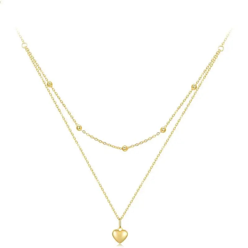 Collana doppia Subtle Love – Cuore in argento Sterling 925