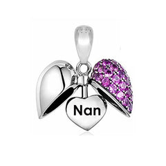 Ciondolo My Life in argento sterling 925 - Ciondolo a forma di cuore Nan 