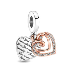 Ciondolo My Life in argento Sterling 925 - Ciondolo a forma di cuore con amore incondizionato 