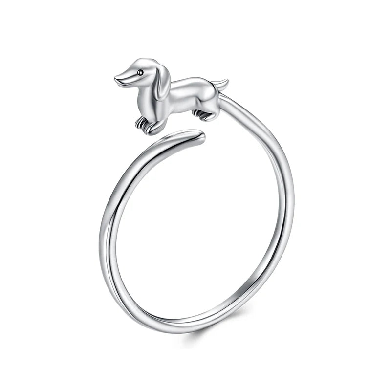 Anello bassotto minimalista in argento sterling 925