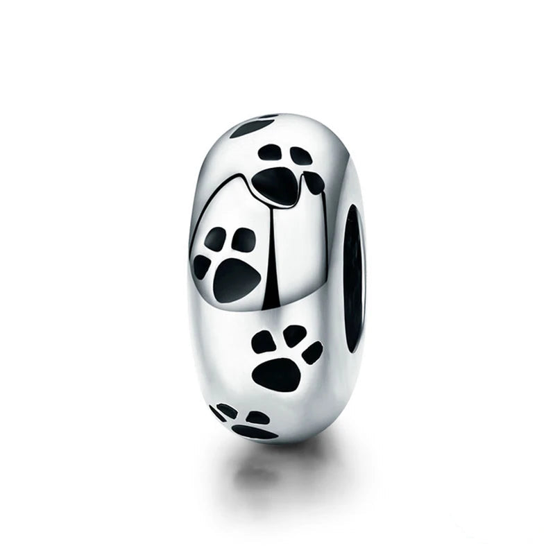 Charm My Life in 925 Silver - Paw Print Spacer