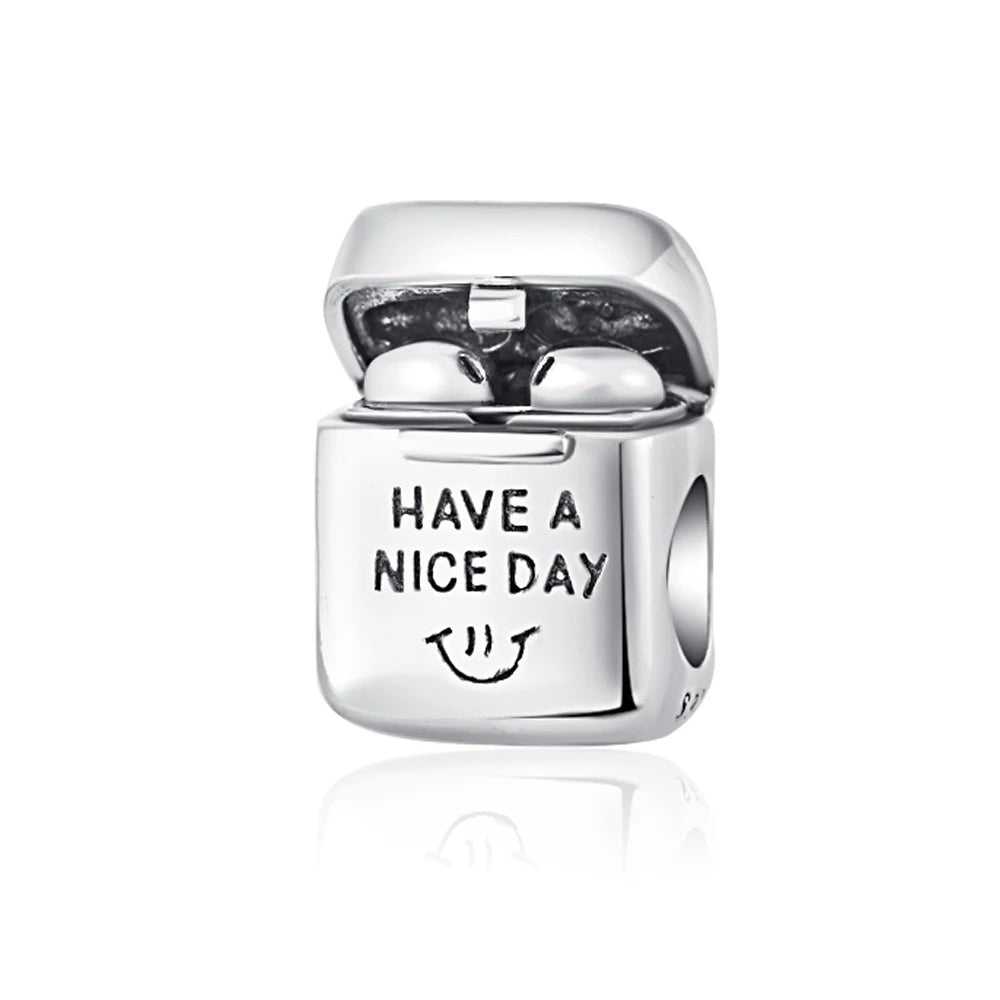 Ciondolo My Life in argento Sterling 925 - Auricolari "Have a Nice Day" 
