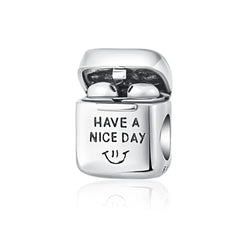 Ciondolo My Life in argento Sterling 925 - Auricolari "Have a Nice Day" 