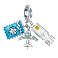 Charm My Life in 925 Silver - Travel Essentials Pendant