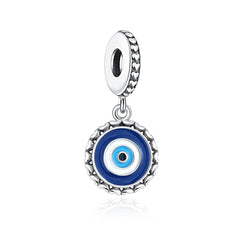 Ciondolo My Life in argento sterling 925 - Ciondolo con occhio maligno blu 