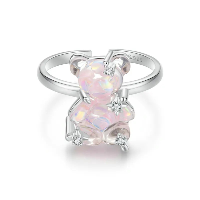 Orecchini Gummy Bear Shine – Argento Sterling 925 con Cristallo Iridescente