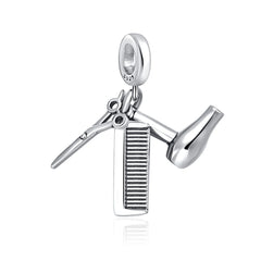 Anhänger „My Life“ für Friseurwerkzeuge aus 925er Sterlingsilber 