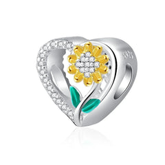 Ciondolo My Life in argento Sterling 925 - Cuore di girasole 