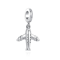 Ciondolo My Life in argento sterling 925 - Ciondolo a forma di aeroplano Jetsetter