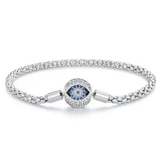 Bracciale anti-malocchio in argento sterling 925