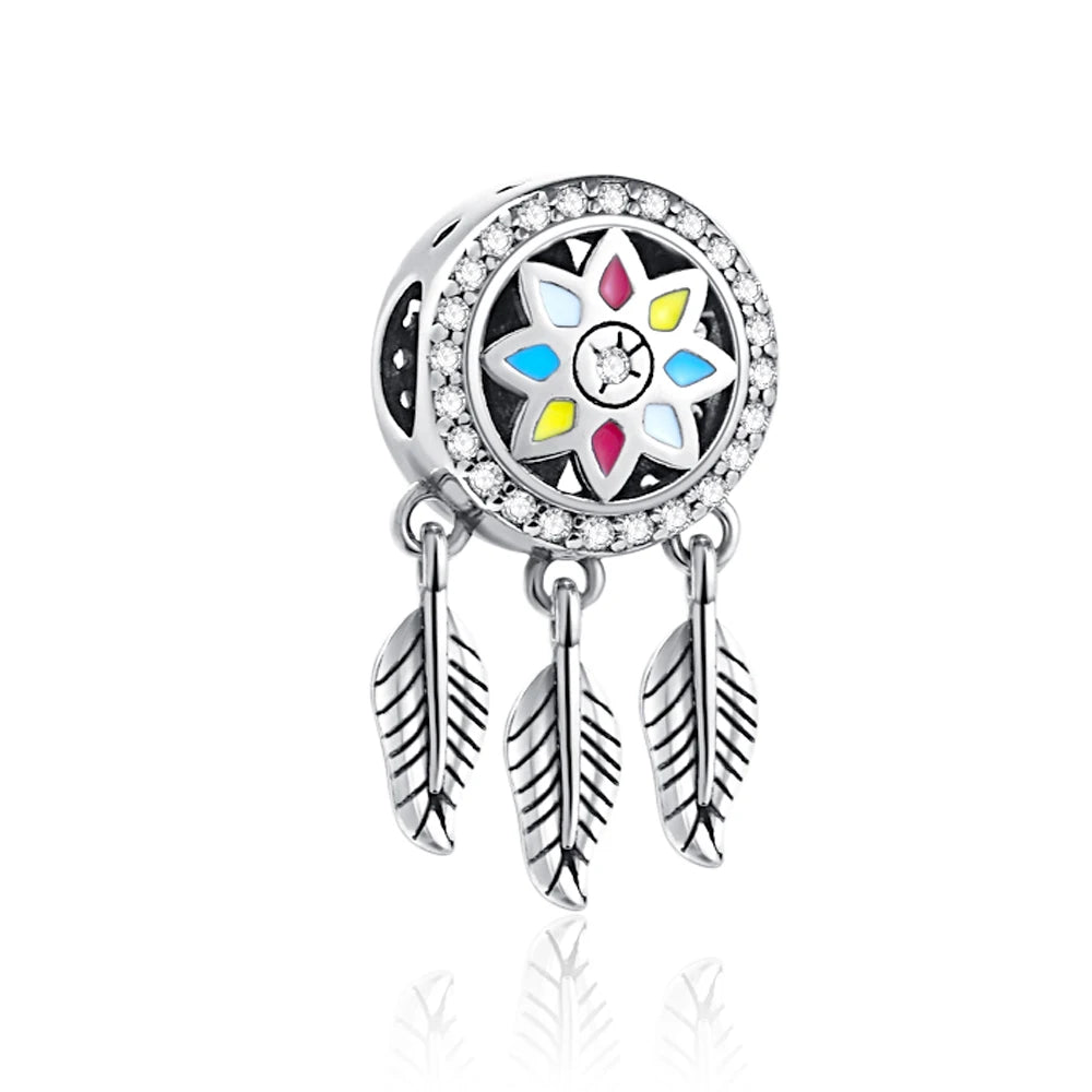 Dreamcatcher Spirit Pendant - My Life Charm in 925 Sterling Silver