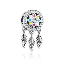 Dreamcatcher Spirit Pendant - My Life Charm in 925 Sterling Silver