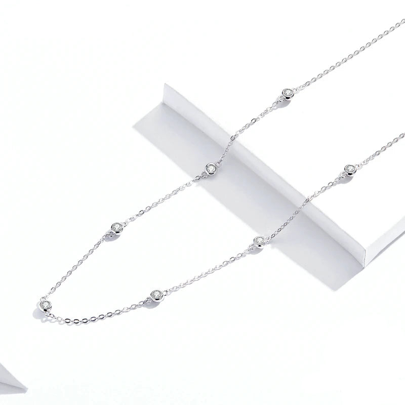 Free 925 Sterling Silver Light Dot Necklace Gift
