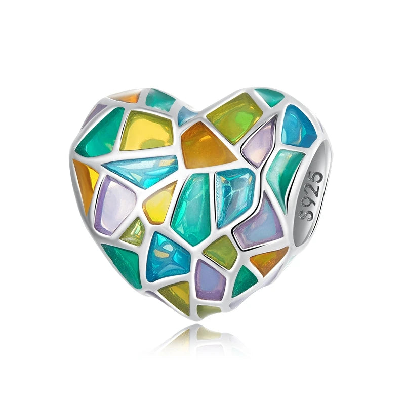 Charm My Life in 925 Silver - Mosaic Heart