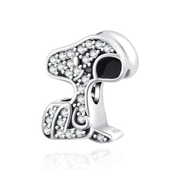 My Life Charm in 925 Sterling Silver - Sparkling Snoopy
