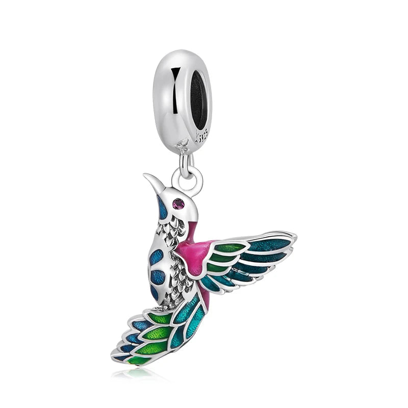 Charm My Life in argento 925 - Colibrì arcobaleno
