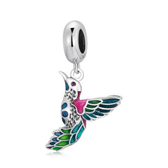 Charm My Life in argento 925 - Colibrì arcobaleno