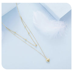 Collana doppia Subtle Love – Cuore in argento Sterling 925
