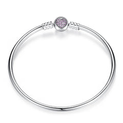 Armband mit Rosenherzverschluss aus 925er Sterlingsilber