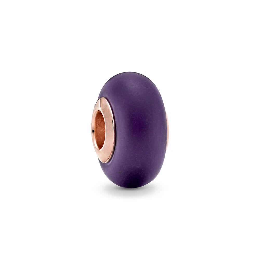 Ciondolo My Life in argento Sterling 925 - Distanziatore in smalto viola 
