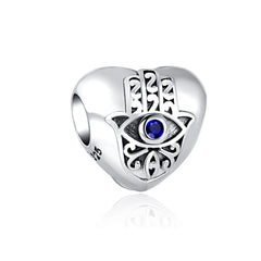 Ciondolo My Life in argento Sterling 925 - Cuore di Hamsa 