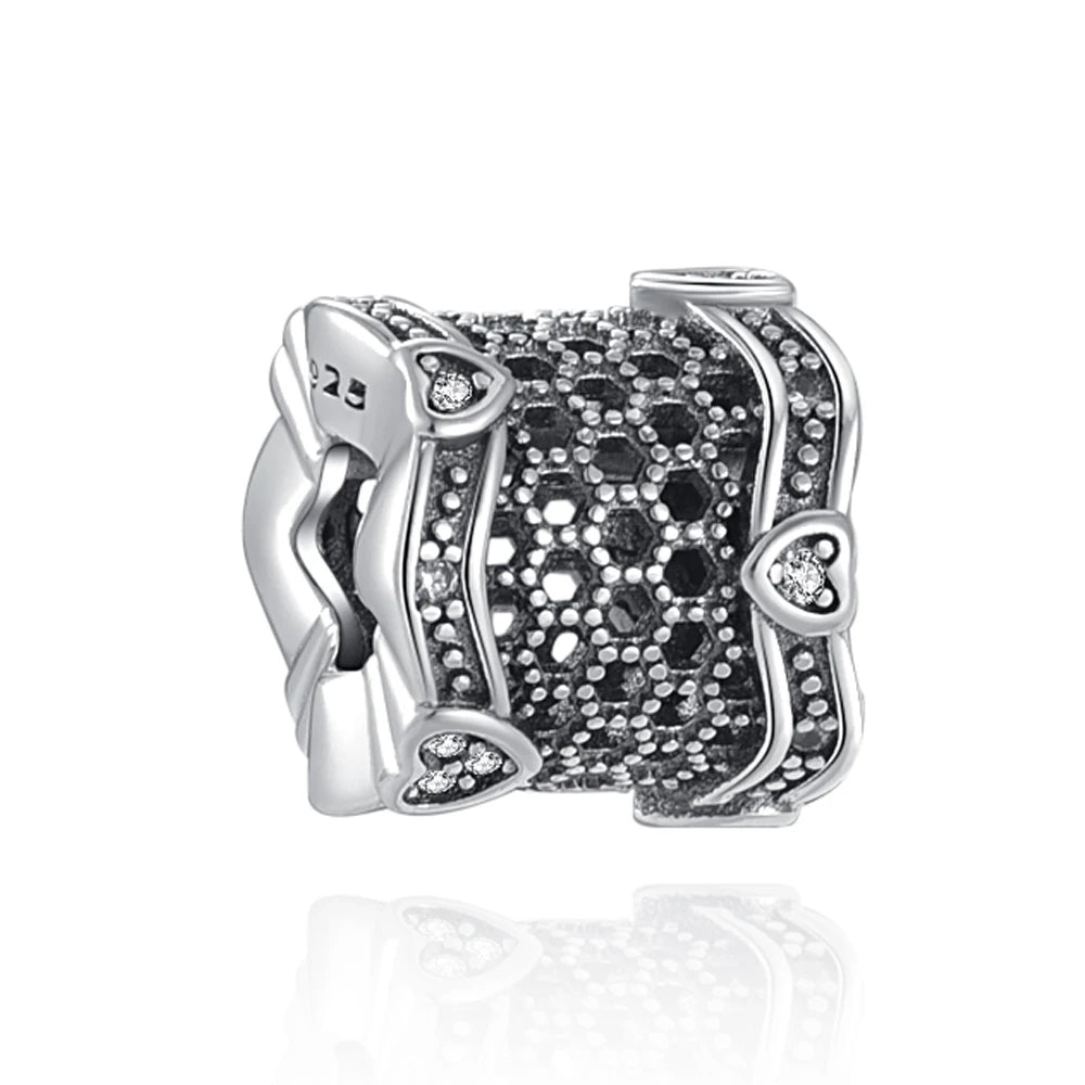 Ciondolo My Life in argento sterling 925 - Smalto per unghie nero 
