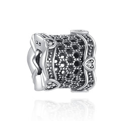 Ciondolo My Life in argento sterling 925 - Smalto per unghie nero 