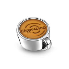 Cappuccino Lover Charm - My Life Pendant in 925 Sterling Silver