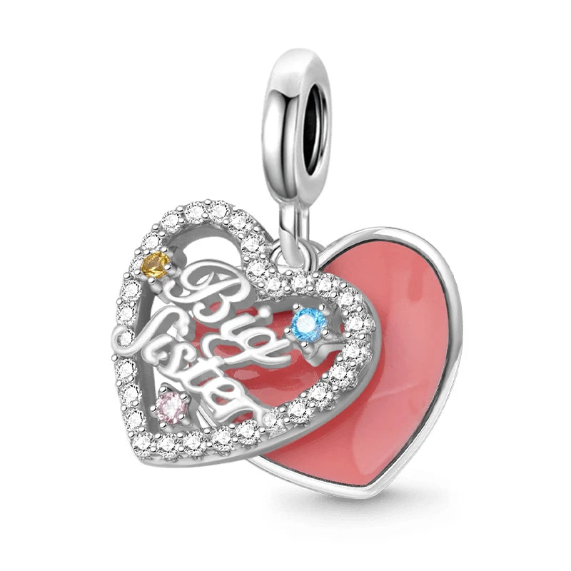 Ciondolo My Life in argento sterling 925 - Smalto per unghie nero 