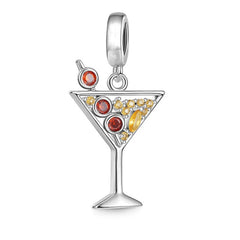Sparkling Martini Charm - My Life Pendant in 925 Sterling Silver
