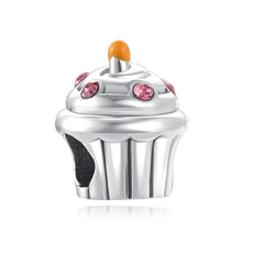 Cupcake Celebration Charm - My Life Pendant in 925 Sterling Silver